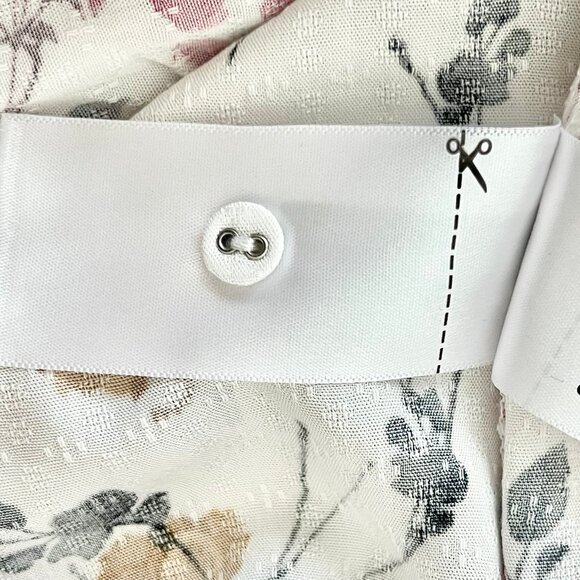 NWT Buffalo David Bitton Floral Print Flutter sleeve Tie Neck Jacquard Blouse - Picture 10 of 10